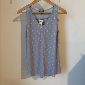 Express Blue Polka Dot Tank Top